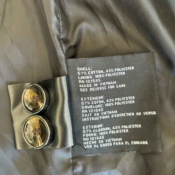 London Fog Women's Black Trench Coat with removable hood size m - Picture 11 of 11